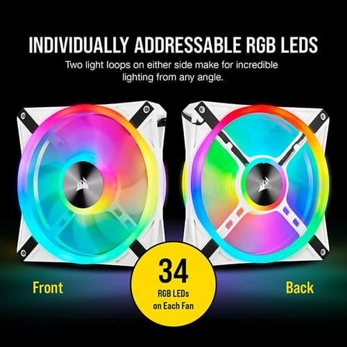 Corsair ICUE QL140 RGB White Cabinet Fan (Single Pack)